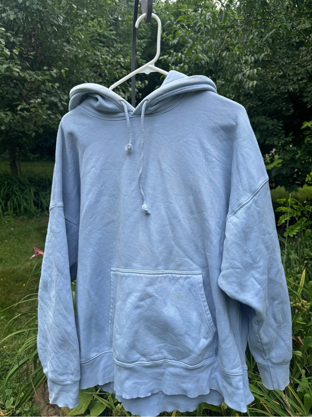Aritzia TNA Light Blue Hoodie Sweatshirt - Casual Pullover